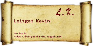 Leitgeb Kevin névjegykártya